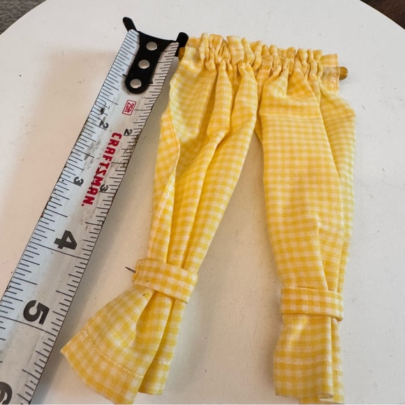 Dollhouse curtains yellow & white - Picture 2 of 3